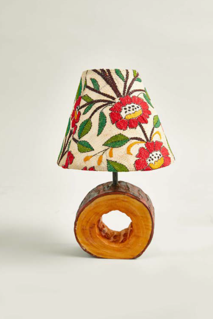 Small Deskside Tree Bark Stand + Shade