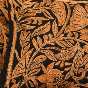 Black & Copper Handcrafted Cushion Covers (Set of 2)